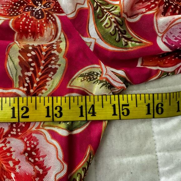 Jade Johnny Was Top Womens Small Pink Gloriana Mesh Tee Fitted Feminine Coquette - Picture 10 of 14